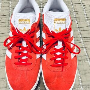 Adidas Red and White Classic Sneakers